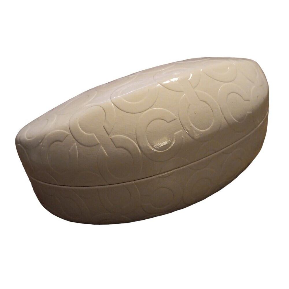 Coach Eyeglasses Sunglasses Case White Hard Clamshell Logo Case Only‎